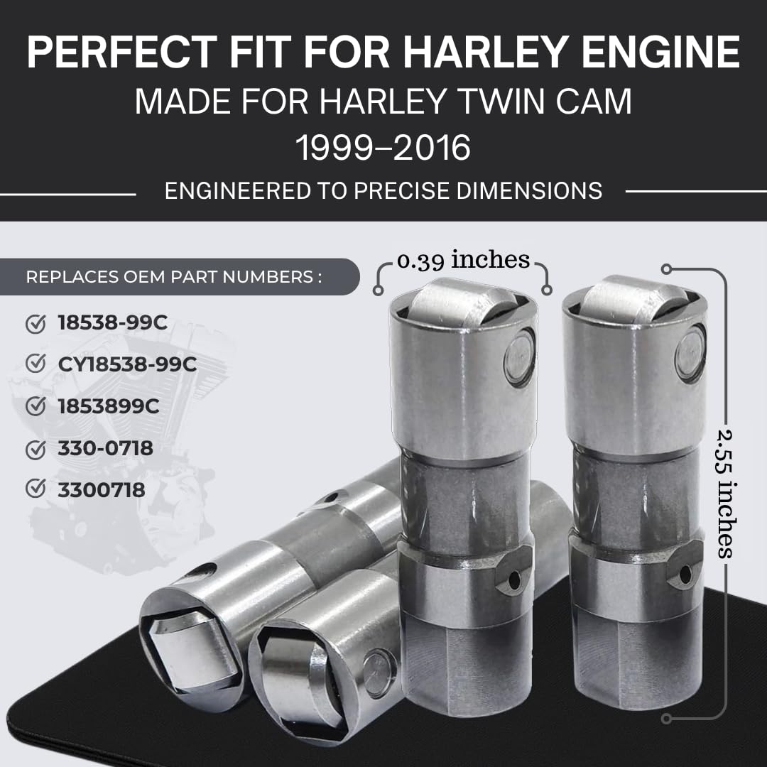 SSI Harley Twin Cam 1999-2015 Hydraulic Lifters, OEM 18538-99C