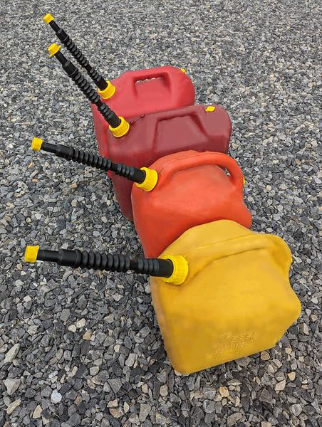 Mr. Yellow Cap Flexible Gas Can Spout Replacement Kit - UPGRADED Anti-Spill Gas Can Nozzle Replacement Fits 1 to 5 Gallo