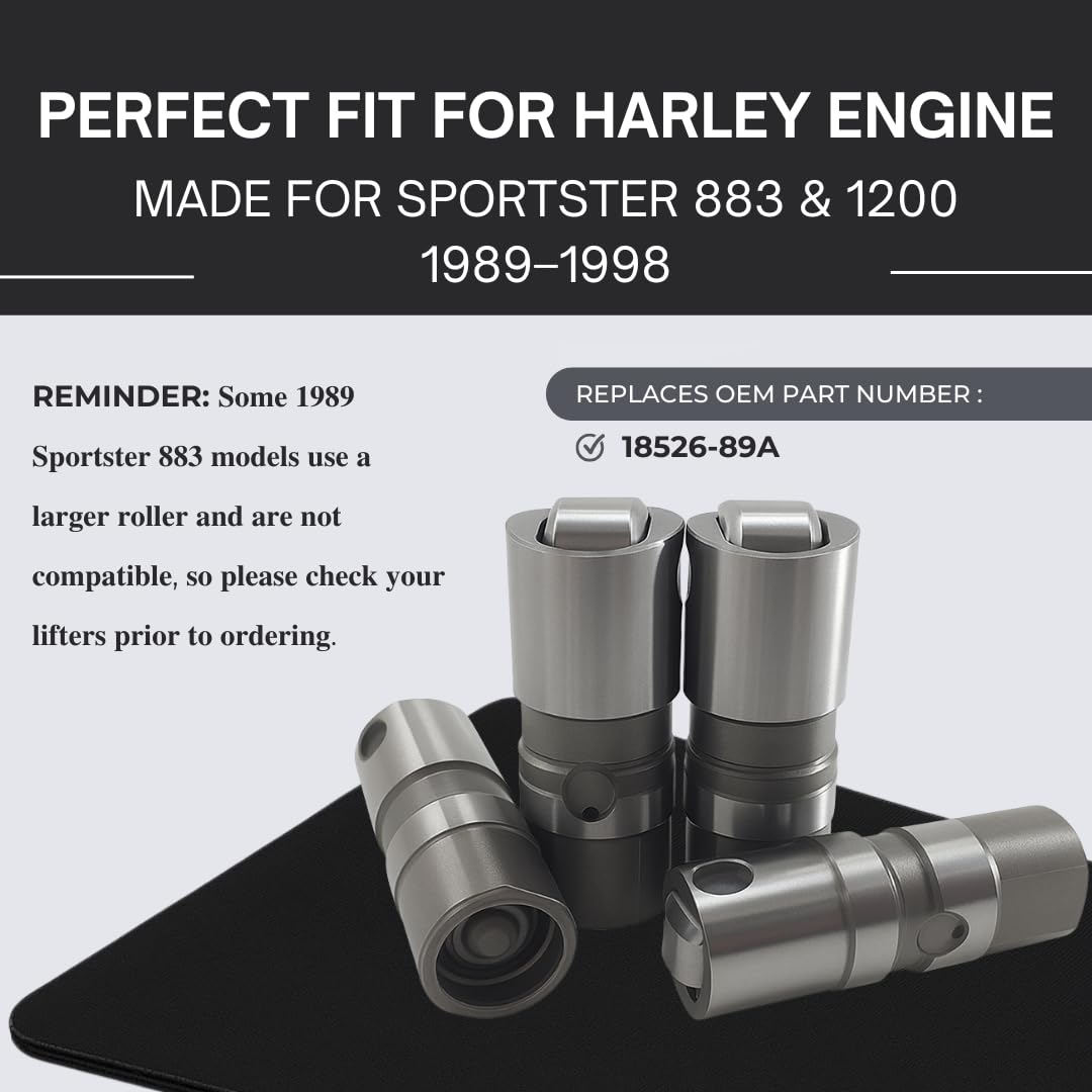 Street Sport Industries Lifters For Harley Davidson - 4pcs Sportster 1200 Lifters & 883 (1989-1998), .9025" Harley Evo L