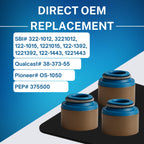 SSI 16pcs, Rubber Positive Valve Stem Seal - 3/8" Valve Stem and a .500"