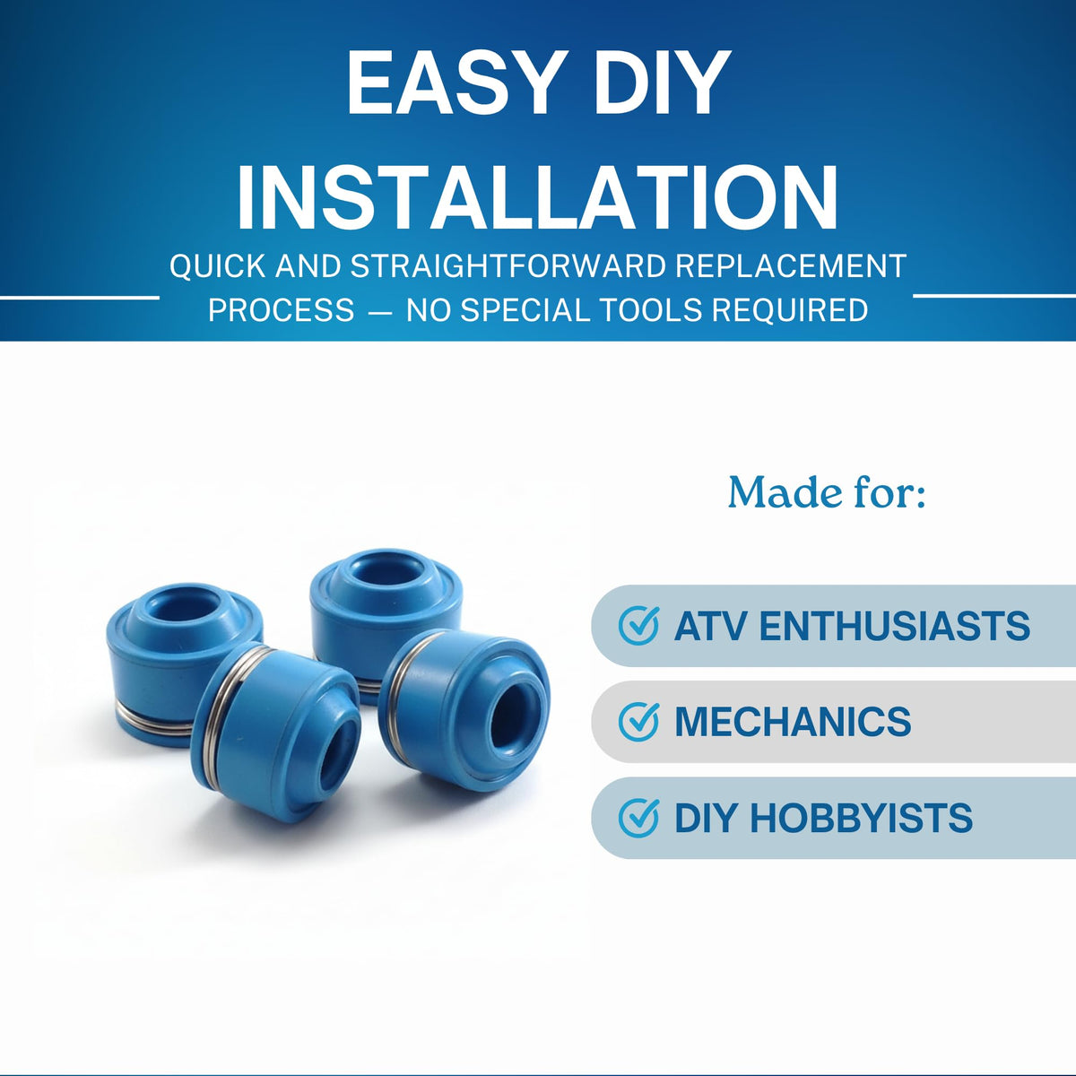 SSI Valve Stem Seal for Honda Engines - 4 Pack Valve Stem Seal Fits Honda