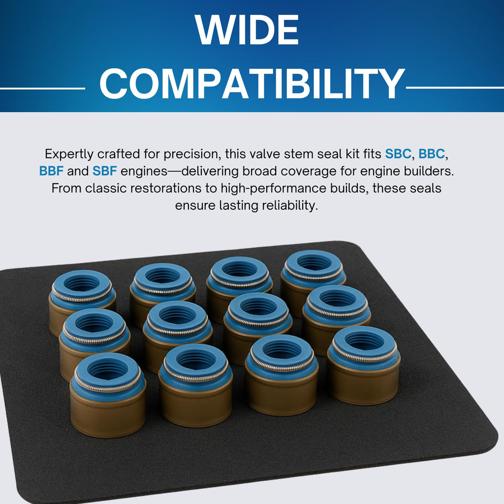 SSI 16pcs, Rubber Positive Valve Stem Seal - 3/8" Valve Stem and a .530"