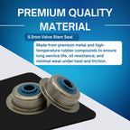 SSI Honda GX120 GX160 GX200 Valve Stem Seals 5.5mm, OEM 12209-ZH8-003, 2pcs