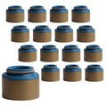 Street Sport Industries 16pcs Rubber Positive Valve Stem Seal - Fits an 11/32" Valve Stem and a .530" Guide O.D., Valve 