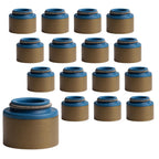 Street Sport Industries 16pcs Rubber Positive Valve Stem Seal - Fits an 11/32" Valve Stem and a .530" Guide O.D., Valve 