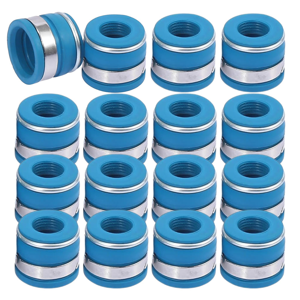 Street Sport Industries 16pcs Rubber Positive Valve Stem Seal - Fits an 11/32" Valve Stem and a .500" Guide O.D., Valve 