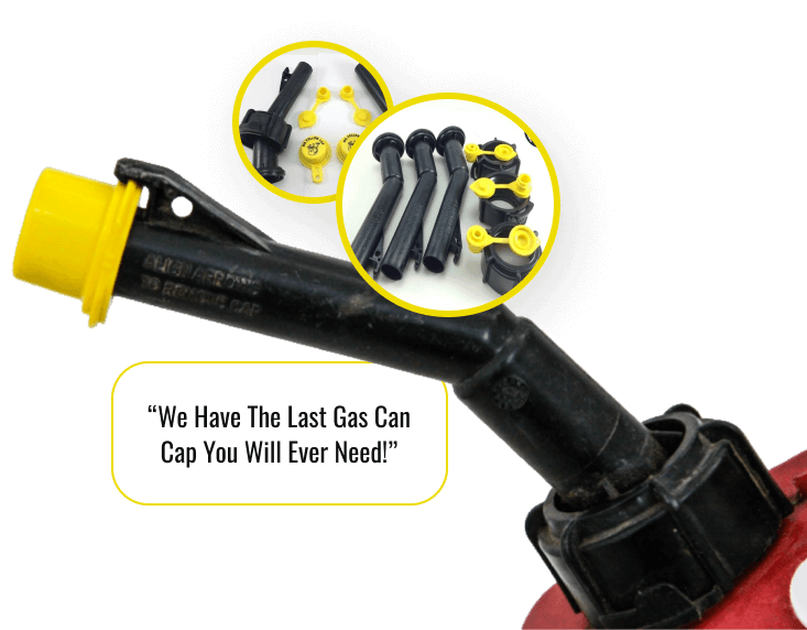 Yellow replacement gas can spout cap