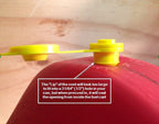 Tapones de ventilación de repuesto para bidones de gasolina Mr. Yellow Cap - Tapones de ventilación para bidones de gasolina de plástico y metal (Blitz, Wedco, Scepter, Midwest)
