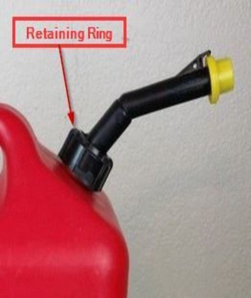 Mr. Yellow Cap Blitz Gas Can Black Nozzle Spout Retaining Rings - Vintage Replacement