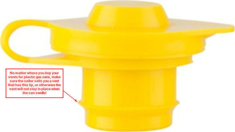 Mr. Yellow Cap Yellow Gas Can Vent Caps - Replacement Vents for Plastic & Metal Gas Cans (Blitz, Wedco, Scepter, Midwest)