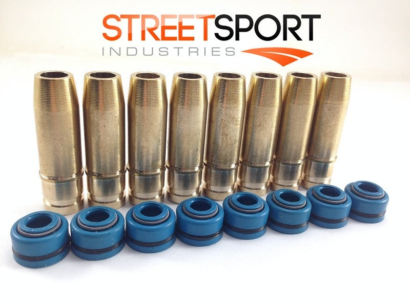 Kawasaki KZ900 KZ1000 (8) Bronze Guides + (8) Viton Ventil Dichtungen - 16 Pcs