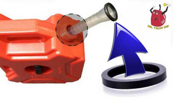 Mr. Yellow Cap Gas Can Spout Rubber Gaskets - Fits Blitz, Gott, Rubbermaid, Wedco, Scepter, Eagle
