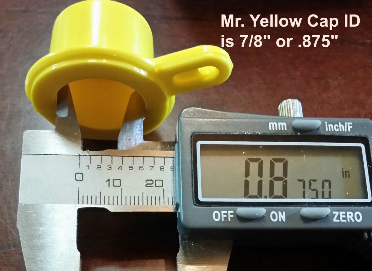 Mr. Yellow Cap BLITZ Spout Cap & Vent Cap Combo Packs - 1 Cap, 1 Vent, String & Dot per Pack