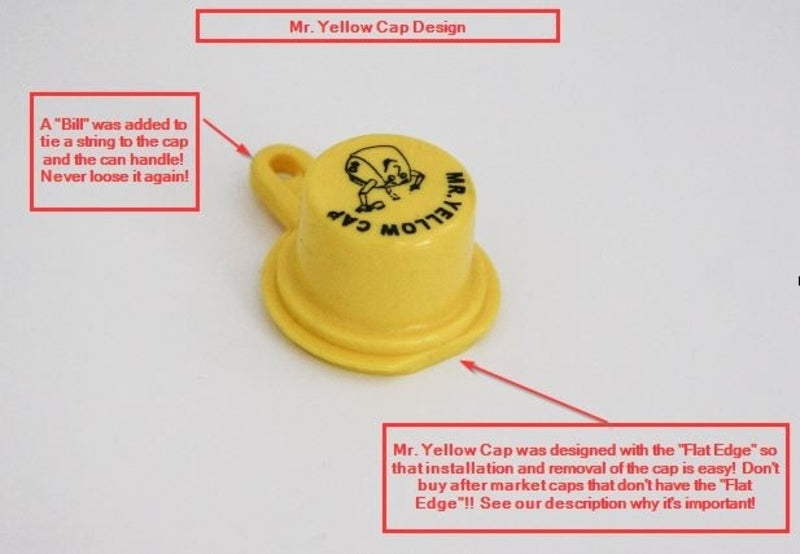 Mr. Yellow Cap BLITZ Spout Cap & Vent Cap Combo Packs - 1 Cap, 1 Vent, String & Dot per Pack