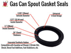 Empaques de goma para boquillas de bidones de gasolina Mr. Yellow Cap - Compatibles con Blitz, Gott, Rubbermaid, Wedco, Scepter, Eagle
