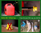 Paquetes combinados de tapas para boquilla y respiradero BLITZ de Mr. Yellow Cap: 1 tapa, 1 respiradero, cuerda y punto por paquete