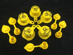 Paquetes de tapas de boquilla y tapas de ventilación amarillas BLITZ de Mr. Yellow Cap: compatibles con las boquillas n.º 900302, 900092 y 900094
