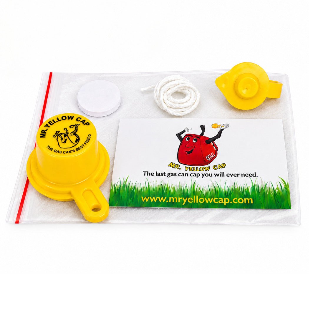 Combo Pack - 1 BLITZ Yellow Spout Caps 1 Vent Caps "FIX YOUR GAS CAN" 4pcs total