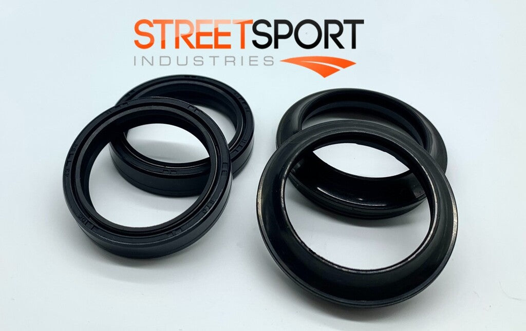 43mm Fork Oil & Dust Seals Ducati Monster Honda Kawasaki Suzuki Triumph HD Buell